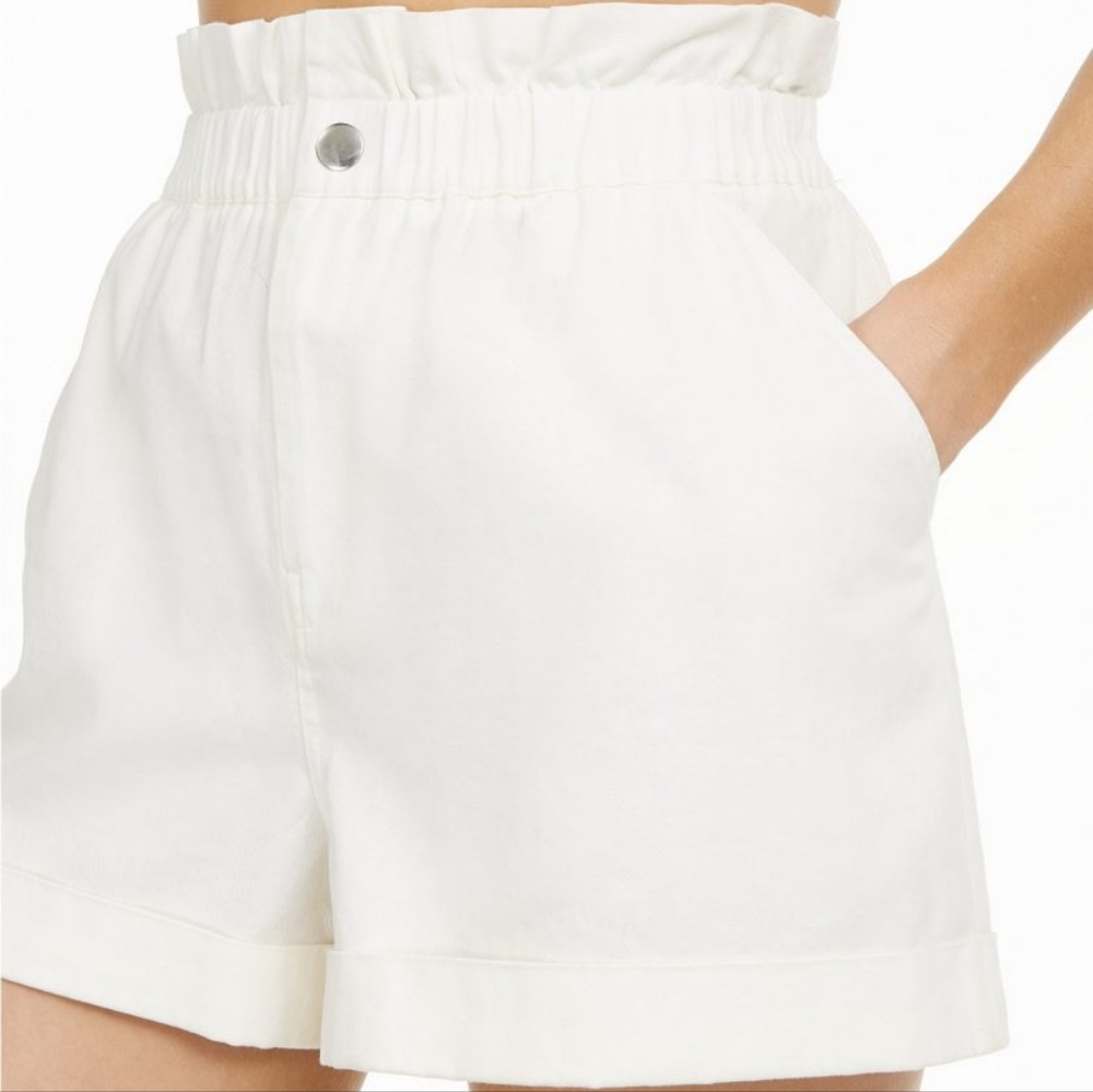 ZARA girls cotton Paper bag shorts.